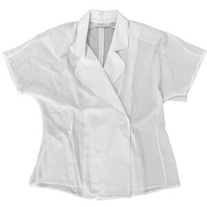 La Chine by Galinda Wang 12 white Minimalist 80s Power Blouse vintage 80s
